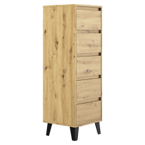 KONDELA Komoda, dub artisan, BOGAN 5S40