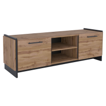 KONDELA TV stolík, dub wotan/čierna, AMONI 2D