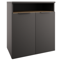 KONDELA Komoda, antracit/dub cremona, ADAPO ADP04