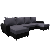 KONDELA Univerzálna sedacia súprava, sivá/čierna, DAKAR NEW U