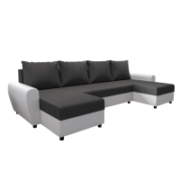 KONDELA Univerzálna sedacia súprava, sivá/biela, DAKAR NEW U