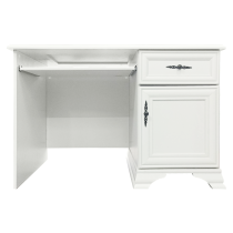 KONDELA PC stôl, alpská biela, KENTAK BIU1D1S