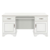 KONDELA PC stôl, alpská biela, KENTAK BIU2D2S