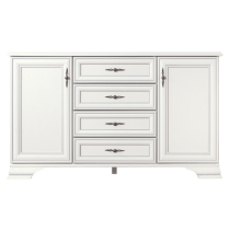 KONDELA Komoda, alpská biela, KENTAK KOM2D4S