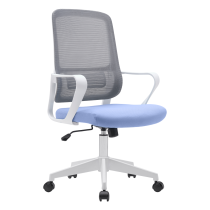 KONDELA Kancelárske kreslo, neomint-svetlomodrá/sivá/biela, SALOMO TYP 1