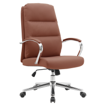 KONDELA Kancelárske kreslo, hnedá camel/chróm, ADMON