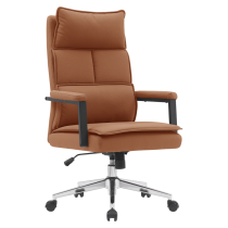KONDELA Kancelárske kreslo, hnedá camel ekokoža/chróm, KAHIL