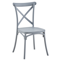 KONDELA Stohovateľná stolička, sivá, SAVITA