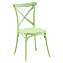 KONDELA Stohovateľná stolička, zelená, SAVITA