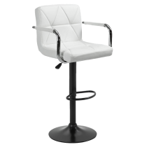 KONDELA Barová stolička, ekokoža biela/čierna, FABIOLA