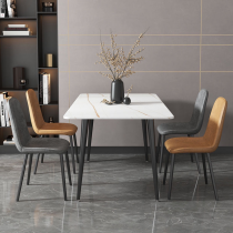 KONDELA Jedálenský stôl, biely mramor/čierna, 160x80 cm, FLORENC TYP 2