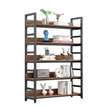 KONDELA Regál, dub tmavý/čierna, JANEL TYP 1