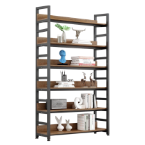 KONDELA Regál, dub tmavý/čierna, JANEL TYP 2