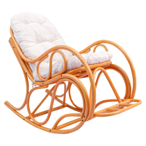 KONDELA Hojdacie kreslo, medová/béžová, AGATON