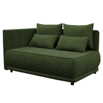 KONDELA Rozkladacia pohovka, zelená, ľavá, LIAMI