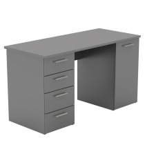 KONDELA Písací stôl, grafit, EUSTACH