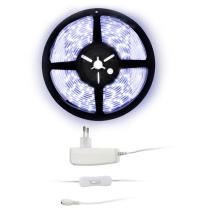 SOLIGHT WM50-65T LED SVETELNY PAS S TESTROM, 5M, SADA S 12V ADAPTEROM, 4,8W/M, IP65, STUDENA BIELA