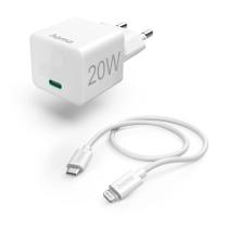 HAMA 201620 SET RYCHLA USB NABIJACKA USB-C PD 20 W + KABEL USB-C LIGHTNING 1 M