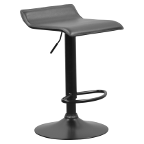 KONDELA Barová stolička, čierna ekokoža, BAILI