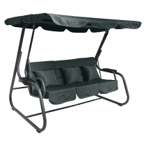 KONDELA Záhradná hojdačka, tmavosivá, MIJA