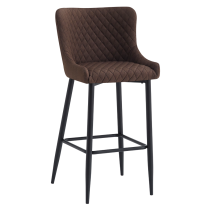 KONDELA Barová stolička, hnedá/čierna, CEZARIA