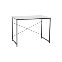 KONDELA Písací stôl, biela/čierna, 90x60 cm, MELLORA