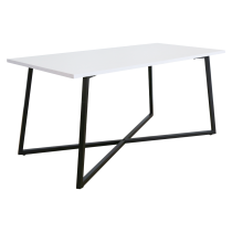 KONDELA Konferenčný stolík, biela/čierna, BERTEL