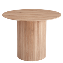 KONDELA Jedálenský stôl, dub, priemer 100 cm, PAOLO