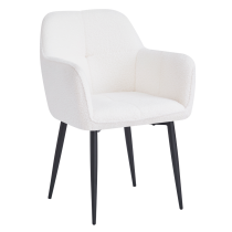 KONDELA Jedálenské kreslo, biela/čierna, SENER