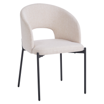 KONDELA Jedálenská stolička, béžová/čierna, LONKA