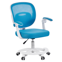 KONDELA Otočná stolička, modrá/biela, TRIXI TYP 2