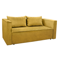 KONDELA Rozkladacia pohovka, žltá, PEGY P