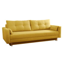 KONDELA Rozkladacia pohovka, žltá, BONYK