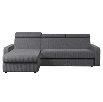 KONDELA Rohová sedacia súprava, sivá, ľavá, MORA ROH
