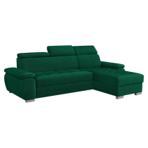 KONDELA Rohová sedacia súprava, zelená, pravá, SEMI ROH