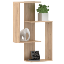 KONDELA Závesná polica, dub craft zlatý, VALPA