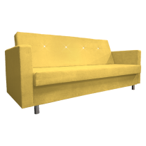 KONDELA Rozkladacia pohovka, žltá, LILANA