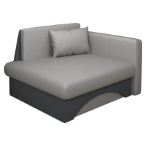 KONDELA Rozkladacie kreslo, sivá/tmavosivá, pravá, KUBOŠ NEW