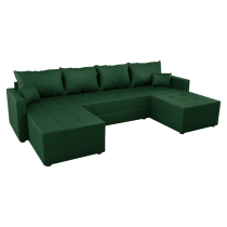 KONDELA Univerzálna sedacia súprava, zelená, DUAN U UNI