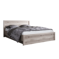 KONDELA Posteľ s úložným priestorom, 140x200, gaštan nairobi, JESI NEW