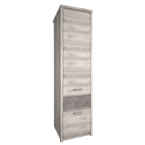 KONDELA Regál 2D1S, gaštan nairobi/onyx, JESI NEW