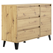 KONDELA Komoda, dub artisan, BOGAN NEW 1D3S