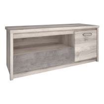 KONDELA TV stolík 1D1S, gaštan nairobi/onyx, JESI NEW