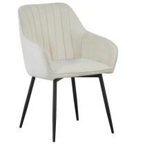 KONDELA Dizajnové kreslo, krémová/čierna, VAJRO