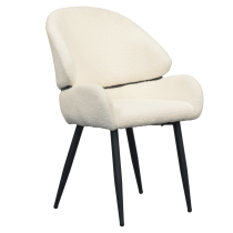 KONDELA Jedálenská stolička, biela/čierna, SANAKO TYP 1