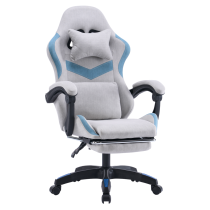 KONDELA Kancelárske/herné kreslo, sivá/modrá, ZODIA