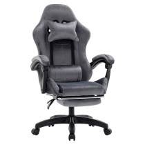 KONDELA Kancelárske/herné kreslo, sivá, LOPES