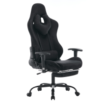 KONDELA Kancelárske/herné kreslo, čierna Velvet látka, SALOP