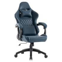 KONDELA Kancelárske/herné kreslo, modrá, SAMIE