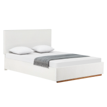 KONDELA Posteľ s roštom a úložným priestorom, 180x200, biela, NUVOLA